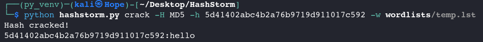 Crack a Known MD5 hash using wordlist